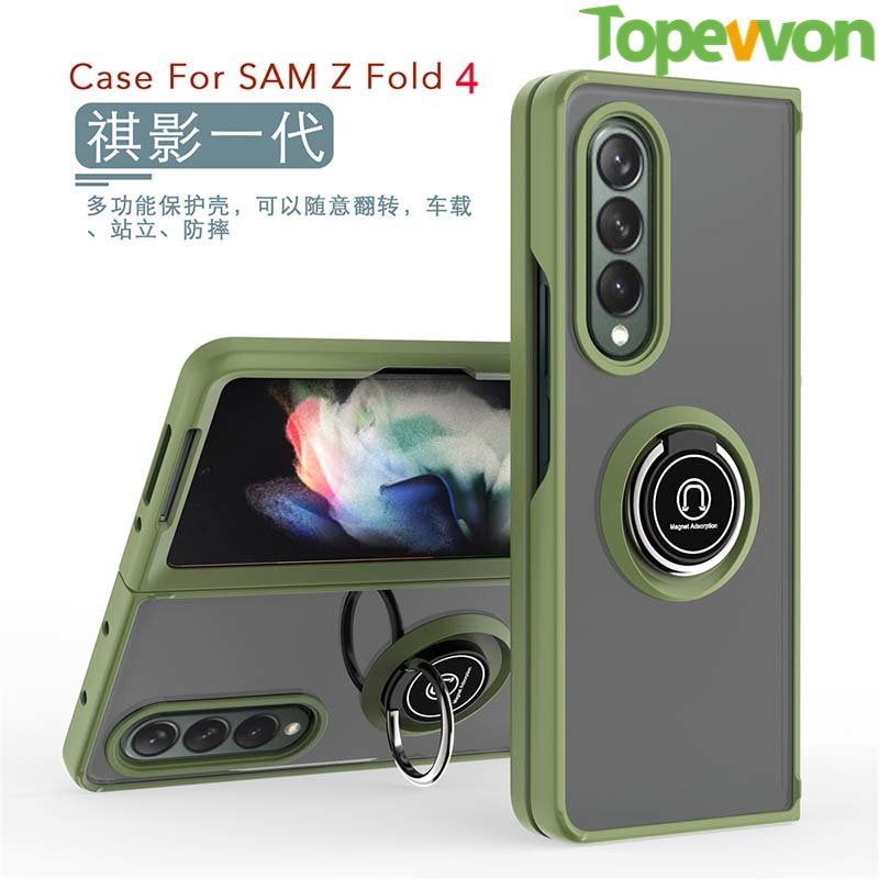 Ốp Điện Thoại Chống Sốc Có Nhẫn Đỡ Từ Tính Cho Samsung Galaxy Z Fold 3 4 Galaxy Z Filp 4 3