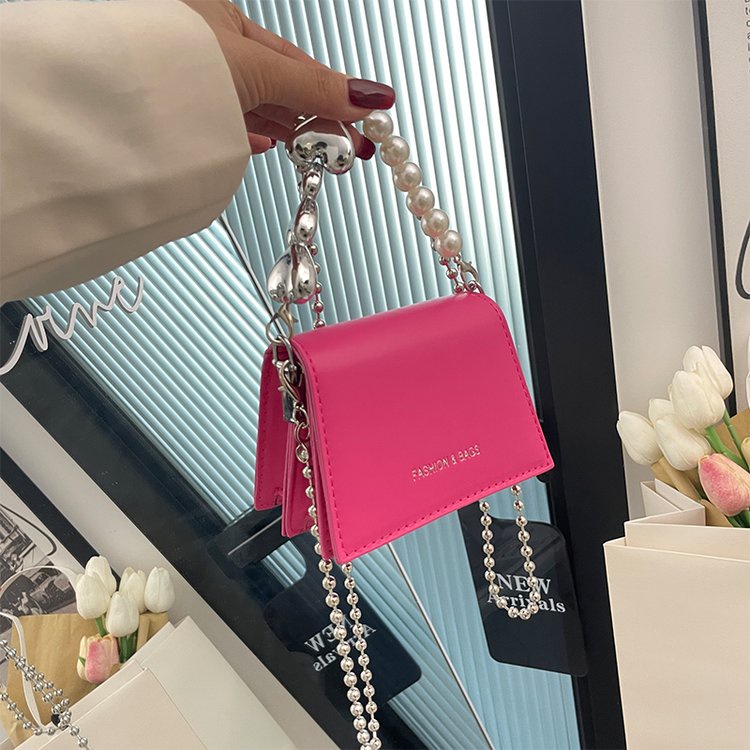 Túi Đeo Chéo mini Hình Vuông Đính Ngọc Trai Thời Trang Dành Cho Nữ