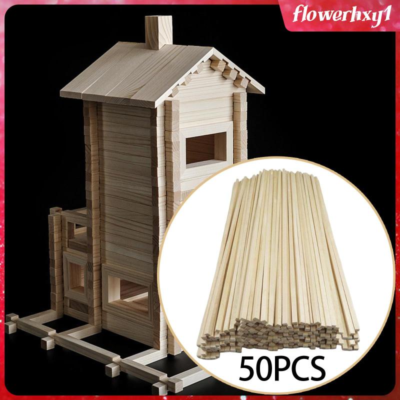50 Que Gỗ Vuông Chưa Hoàn Thiện Làm Mô Hình Trang Trí Thủ Công