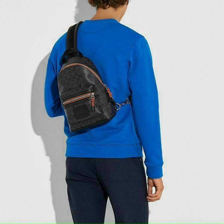 Balo Nam Nữ COACH - ACADEMY PACK IN SIGNATURE CANVAS WITH VARSITY ZIPPER