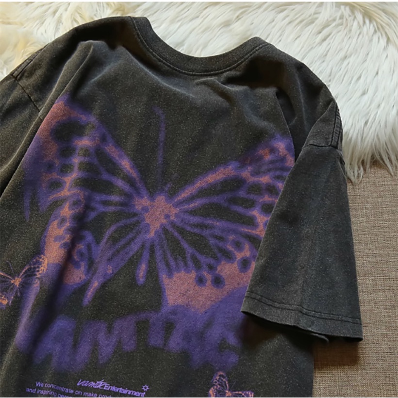HIIXIIVI Mới Áo Thun 100% Cotton Tay Ngắn Dáng Rộng In Hình Cá Tính
