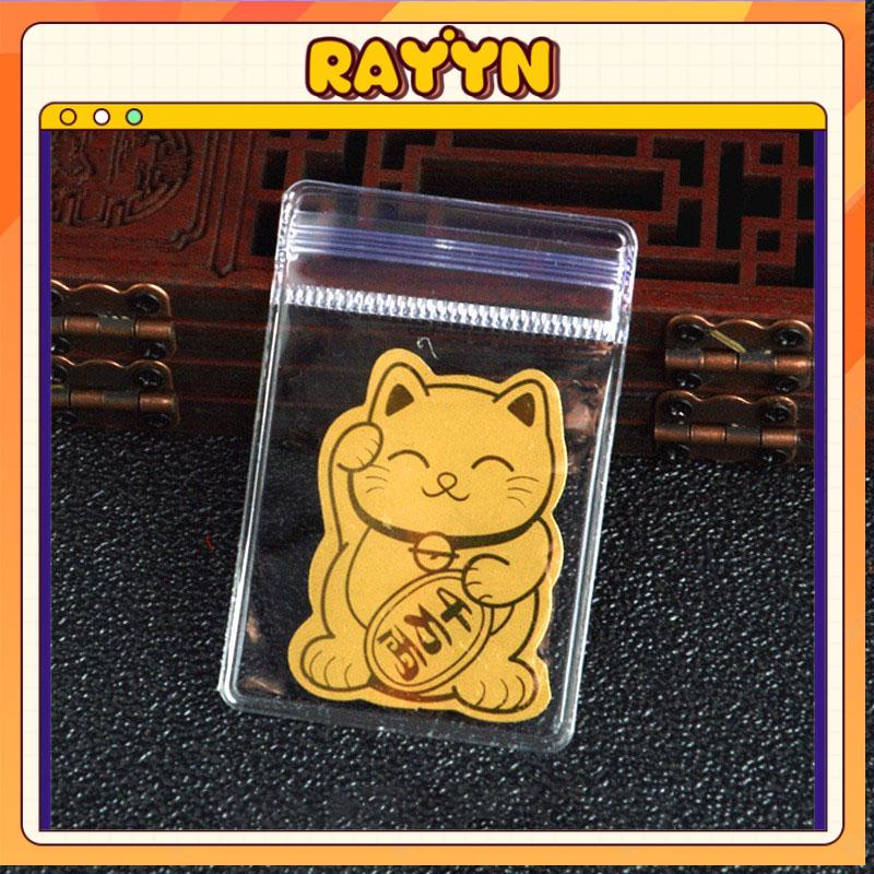 Nhãn dán điện thoại di động năm mới mèo hổ dán hoa văn hai mặt-RA