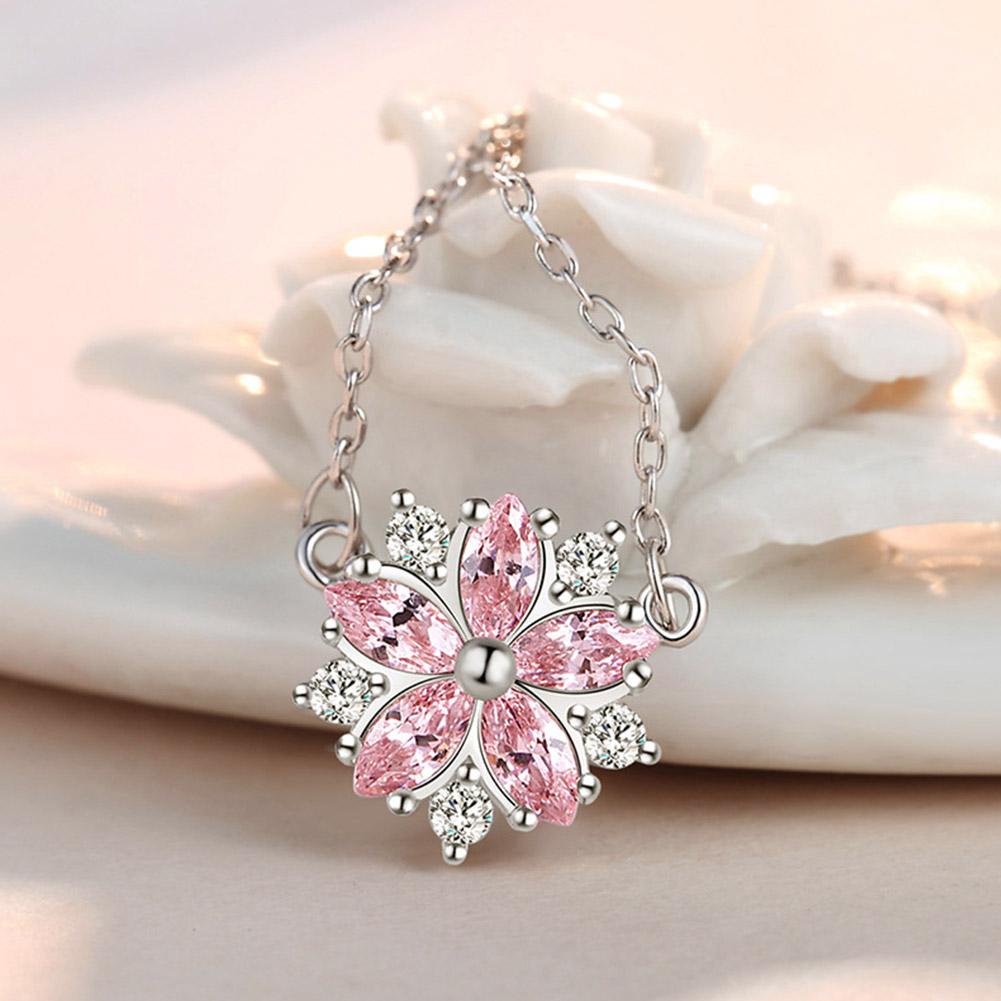 Vòng cổ Bạc Mặt Hoa Anh Đào Q3S8