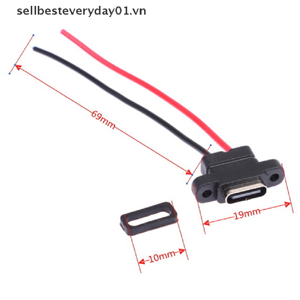 Set 2 Đầu Nối USB 3.1 Type-C 2Pin SMD SMT Female Chất Lượng Cao