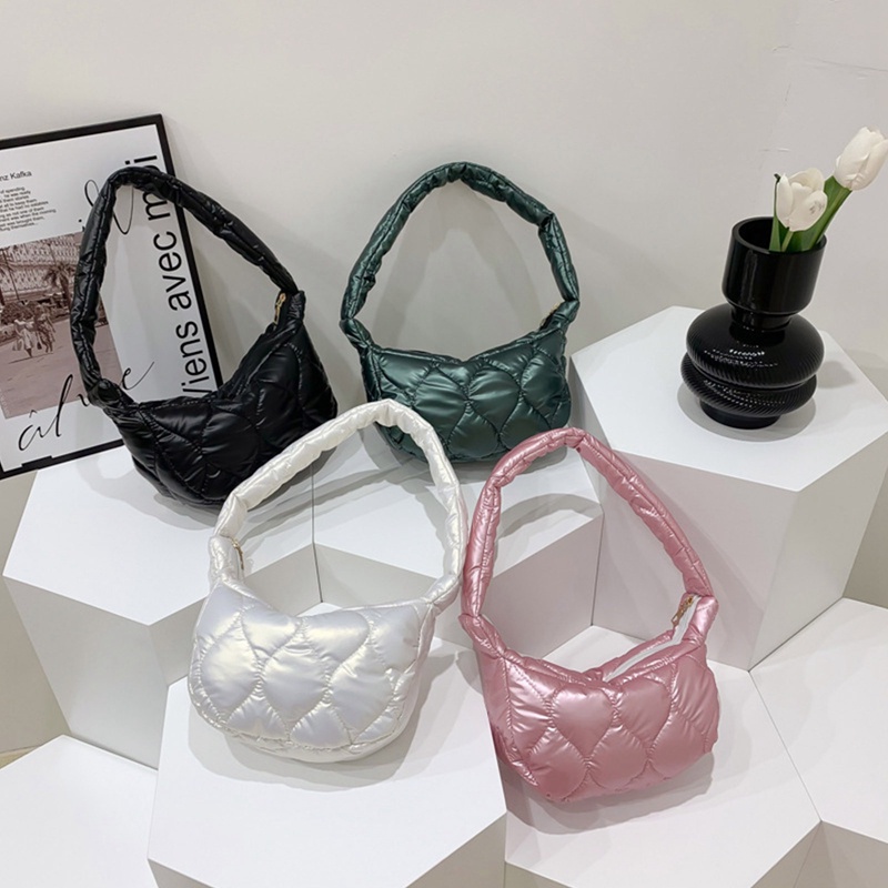 Túi Đeo Chéo Cotton Thêu Họa Tiết Hình Thoi Đơn Giản Thời Trang Thu Đông Dành Cho Nữ