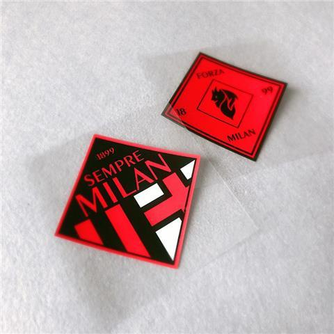 Ac milan Đề Can vinyl Màu Đỏ Đen In Hình logo Câu Lạc Bộ Bóng Đá Trang Trí Xe Hơi Xe Máy Điện