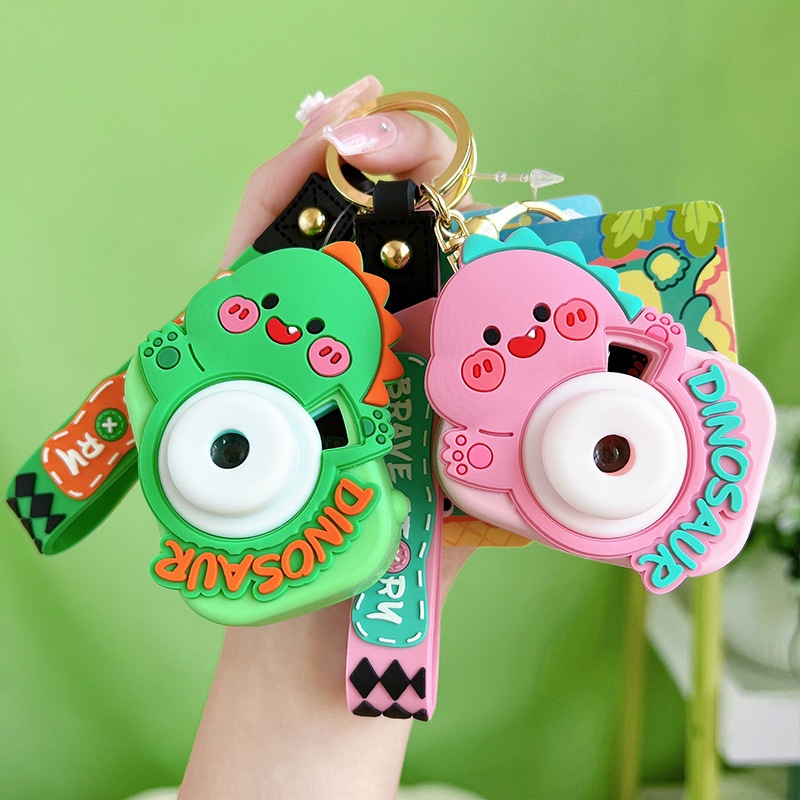 Móc Khóa Hình Khủng Long Răng Hổ Dạ Quang Dễ Thương