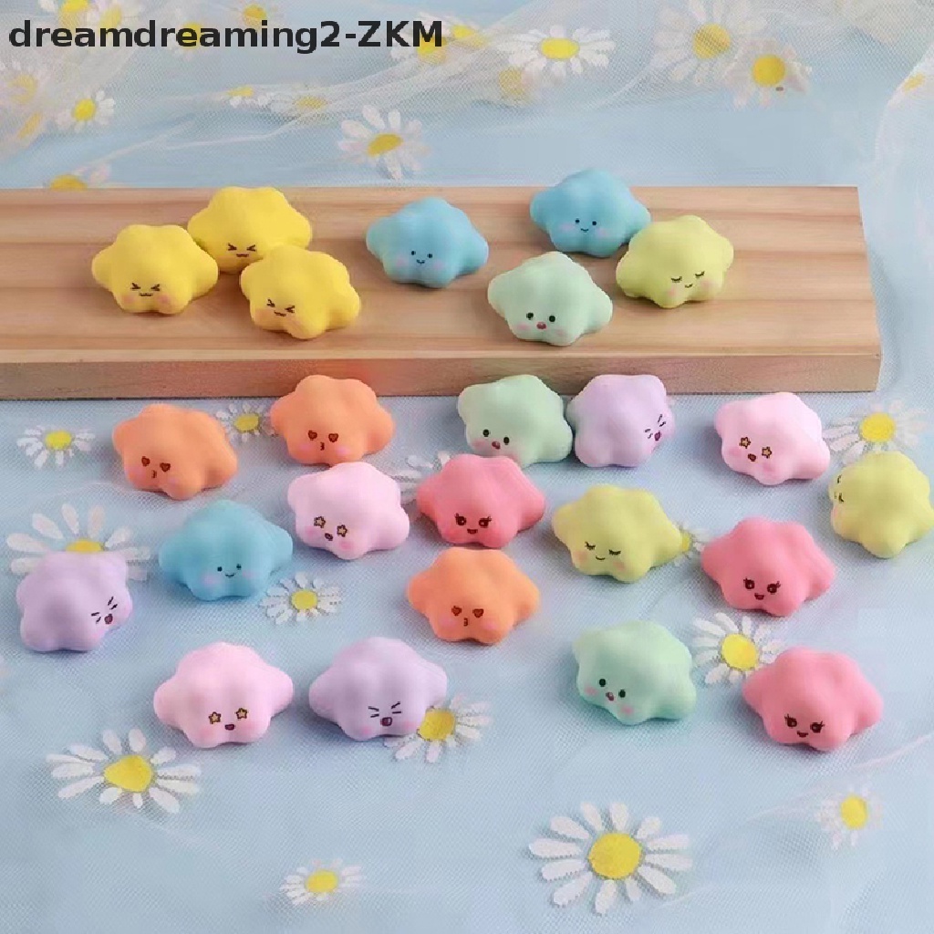 [Dreaming] Bộ 2 Mô Hình Búp Bê Hoạt Hình Đám Mây Mini Bằng Nhựa Phát Sáng Trang Trí Tiểu Cảnh / Nhà Cửa / Sân Vườn