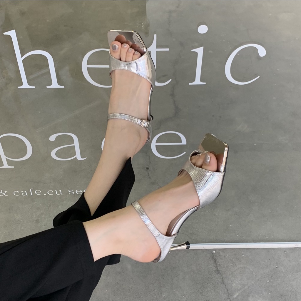 Sandal Cao Gót Hở Ngón Thiết Kế Mới Thời Trang Mùa Hè 2023 Dành Cho Nữ