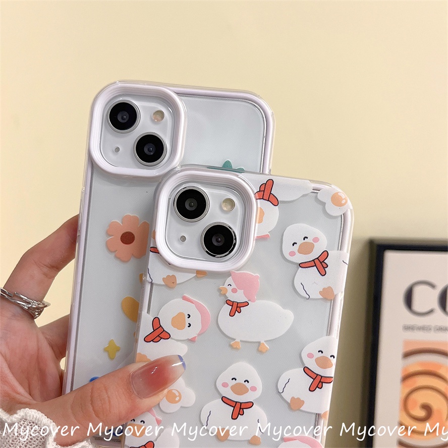 Ốp Điện Thoại Silicon Họa Tiết Chú Vịt Dễ Thương Chống Sốc Cho Iphone 11 12 13 14 Pro Max X Xr Xs 8 7 6 Plus SE 2020