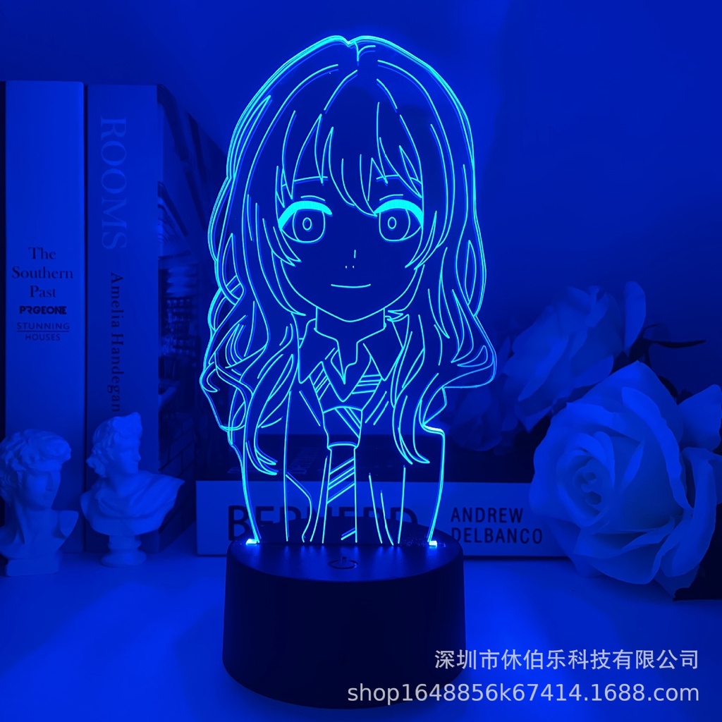 Đèn Ngủ 3D Hình Nhân Vật Miyazono Kaori Trong Phim Hoạt Hình Your Lie in April