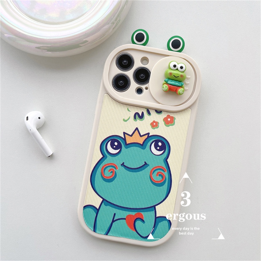 Ốp Điện Thoại TPU Mềm Hình Thú Hoạt Hình 3D Xinh Xắn Cho IPhone 14 13 12 11 Pro Max