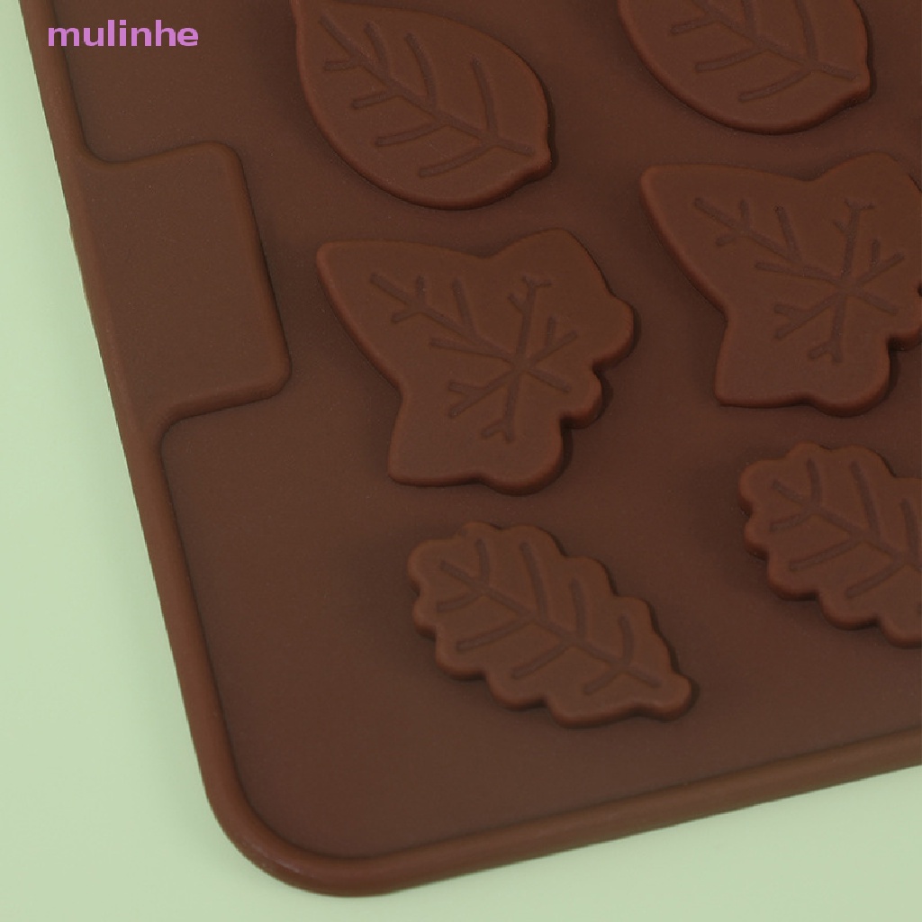 1 Khuôn Làm Bánh / Sô Cô La / Xà Phòng Hình Chiếc Lá 3D Bằng Silicone 24 Ngăn