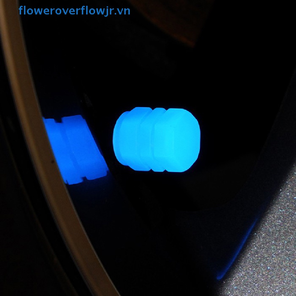 Bộ 4 Nắp Van Bánh Xe Chống Bụi Trang Trí Phát Sáng Độc Đáo