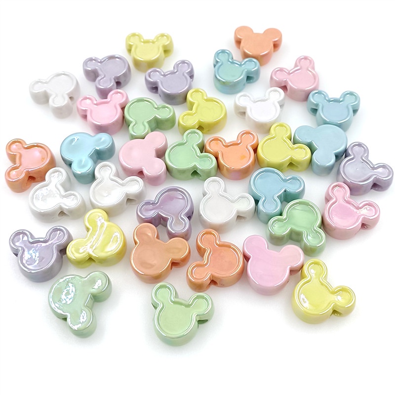 Bộ 5 Hạt Xỏ Vòng Tay Hình Chuột Mickey Nhiều Màu Sắc