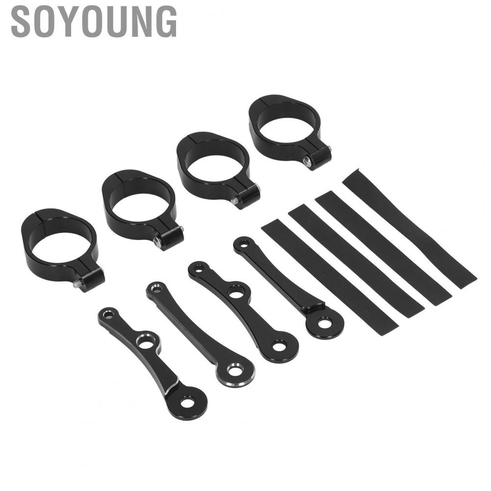 Soyoung Fork Headlight Clamp  Enhance Appearance Durable Mount Bracket Easy To Install Stable Aluminium for Motorcycle