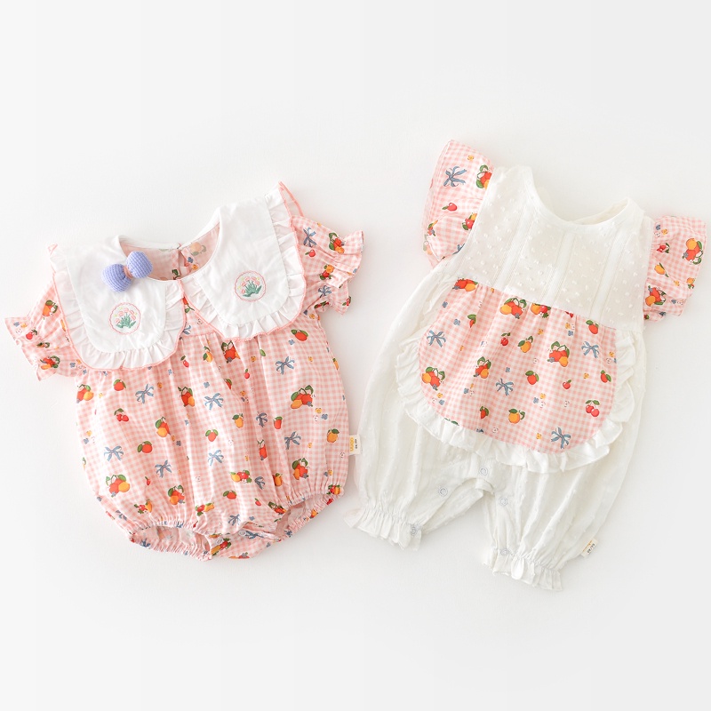 Áo Khoác Cotton Nguyên Chất Phối Lông Dáng Dài Phong Cách Đồng Quê Mùa Hè Mới Cho Bé Sơ Sinh