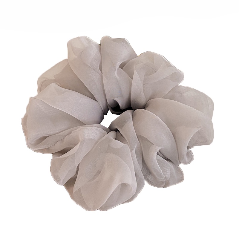 Dây Buộc Tóc Chiffon Co Giãn Màu Trơn Thời Trang Cho Nữ