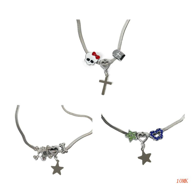 Vòng Cổ Choker Hình Đầu Lâu Chéo Độc Đáo Thời Trang Cho Nữ