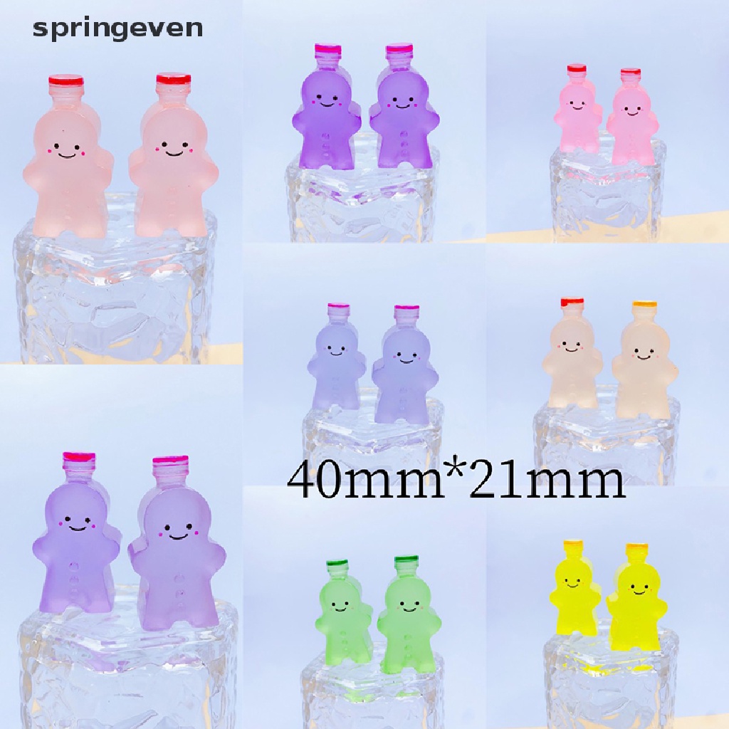 Bộ 2 Đồ trang trí Nhân Vật Gingerbread Man Hoạt Hình Phát Sáng Trong Bóng Tối Trang Trí Tiểu Cảnh