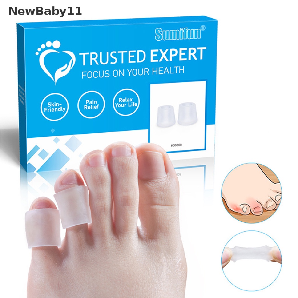 Bộ 8 Ống Silicone Gel Bảo Vệ Ngón Chân Pinkie