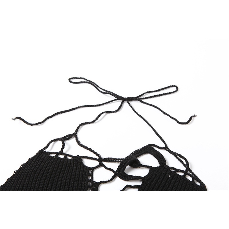 DUNEA Áo Tank Top Dệt Kim Hở Lưng Gợi Cảm Cho Nữ