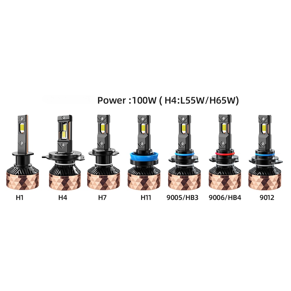 Đèn Pha LED 4575 chip 200W 60000Lm H7 H4 H11 H1 H8 H9 HB3 HB4 HIR2 9005 9006 H7 H4 Chuyên Dụng Cho Xe Hơi