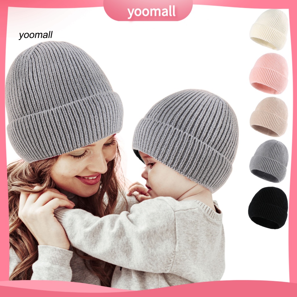 Mũ Beanie Đan Len Mềm Mại Thoáng Khí Thoải Mái Dễ Thương Cho Bé