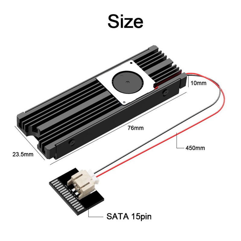 Quạt đĩa cứng trạng thái rắn M.2 Tản nhiệt Tản nhiệt Làm mát Tấm đệm nhiệt Silicone Bộ làm mát cho M2 NVME SATA 2280 PCIE