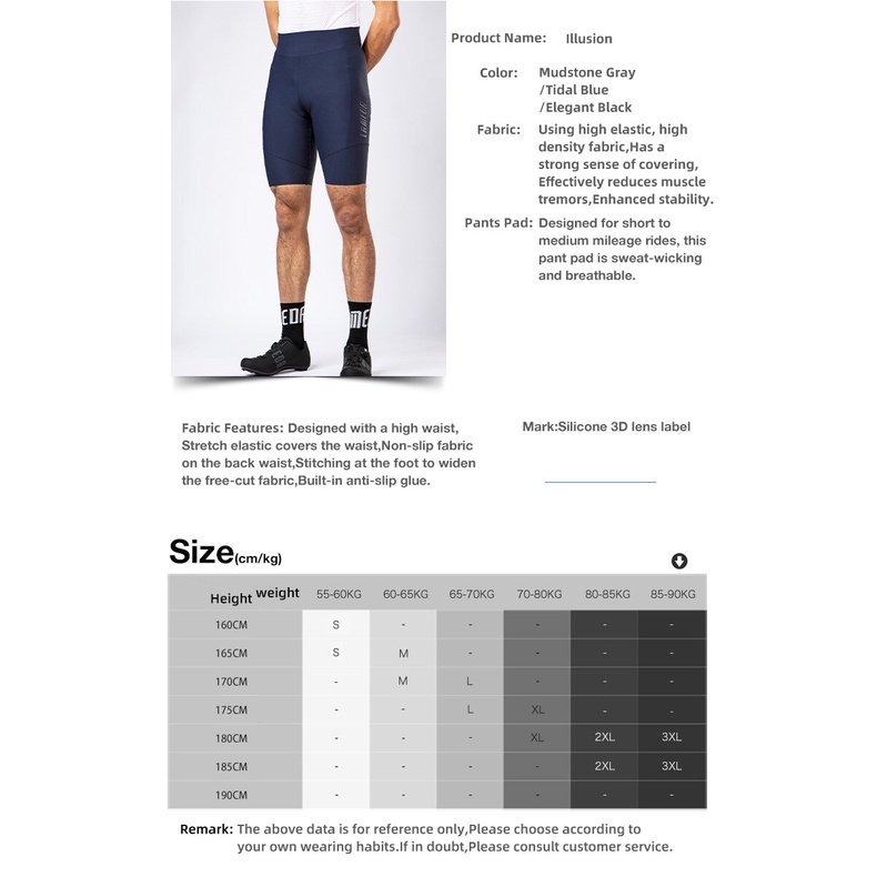 Lameda Quần ngắn đi xe đạp Đi Xe Đạp Leo Núi Chuyên Nghiệp Co Giãn Thoải Mái Mùa Hè Cho Nam