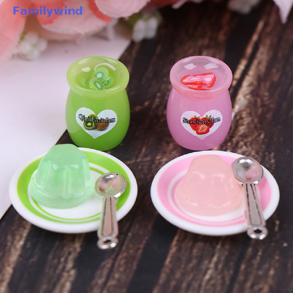 Set 4 Mô Hình Bánh Pudding Tỉ Lệ 1 / 12 1 / 6 Cho Nhà Búp Bê