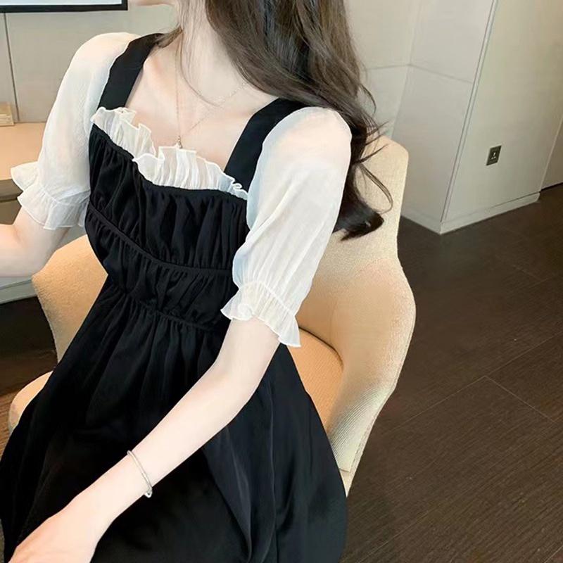 IELGY   Đầm Đen Phong Cách Hepburn Cổ Điển Thời Trang Cho Nữ