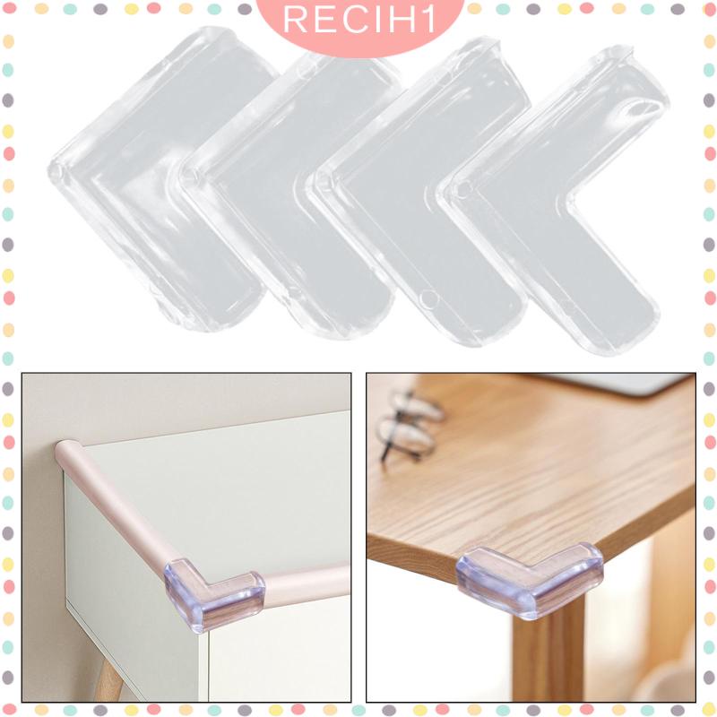 Set 4 Miếng Bọc Cạnh Bàn Nội Thất Trong Suốt Chống Va Chạm Bảo Vệ An Toàn Cho Bé