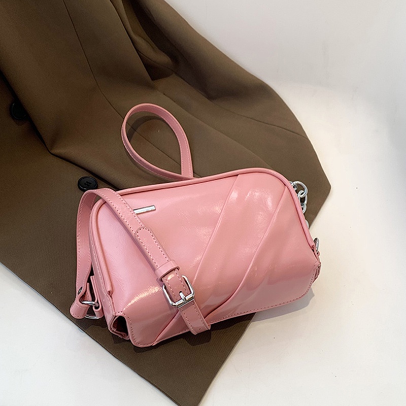 Túi Đeo Vai Hình Vuông Cỡ Nhỏ Có Khóa Kéo Phong Cách Hàn Quốc Thời Trang Cho Nữ