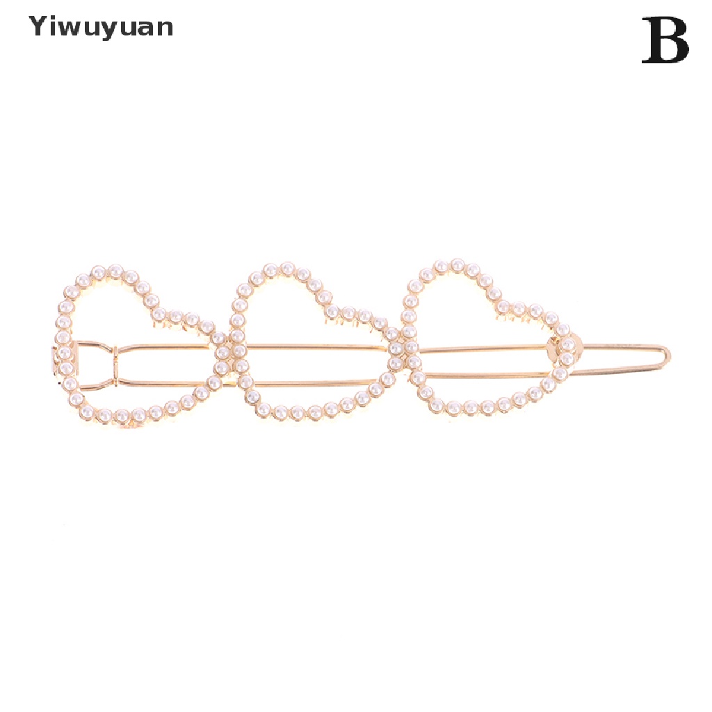 1 Kẹp Tóc Hình Trái Tim Đính Đá Thời Trang