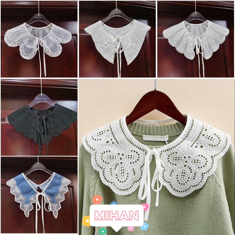 Cổ Áo Sơ Mi Giả Thêu Hoa Đa Năng Có Thể Tháo Rời MIHAN1