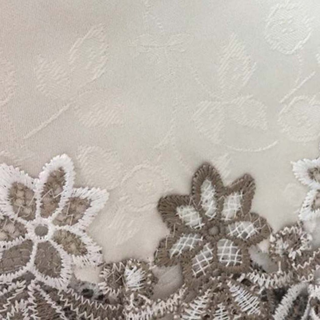 Khăn Trải Bàn Tròn Bằng Ren Hoa Chống Bụi Trang Trí Nhà Cửa