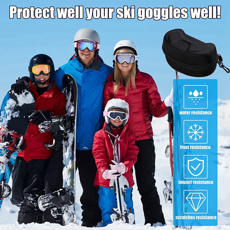 Bộ 4 Hộp Đựng Kính Trượt Tuyết Mùa Đông Bằng EVA Cứng Ốp