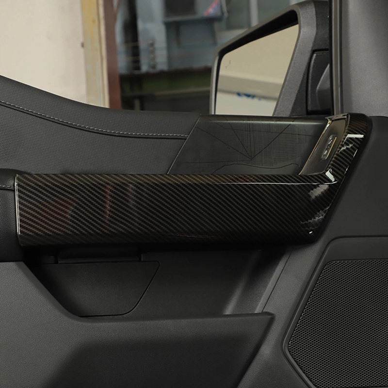 1 Cặp Tay Nắm Cửa Trước Bằng ABS Sợi Carbon Cho Ford F150 F-150 2021 2022
