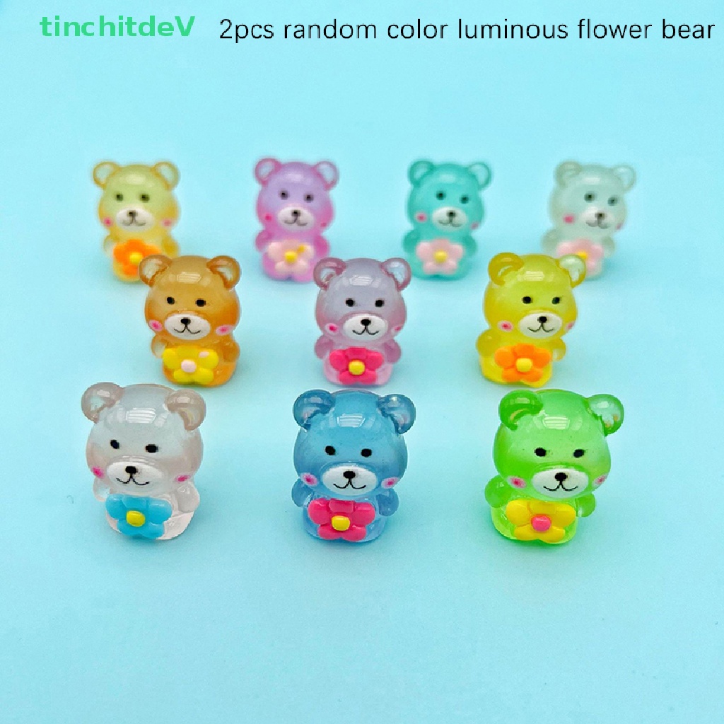 [TinchitdeV] Bộ 2 Chú Gấu Hoạt Hình Bằng Nhựa Phát Quang Đáng Yêu Trang Trí Nội Thất [Mới]