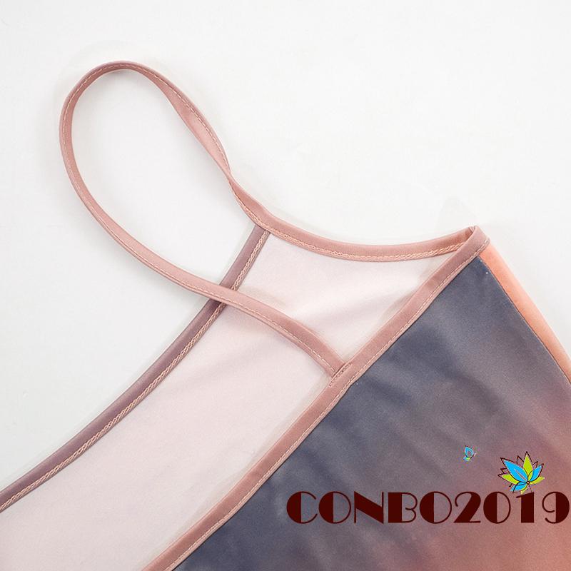 Đầm Hai Dây Cổ Thuyền Eo Cao Họa Tiết Màu Nhuộm Thời Trang Mùa Hè Cho Nữ