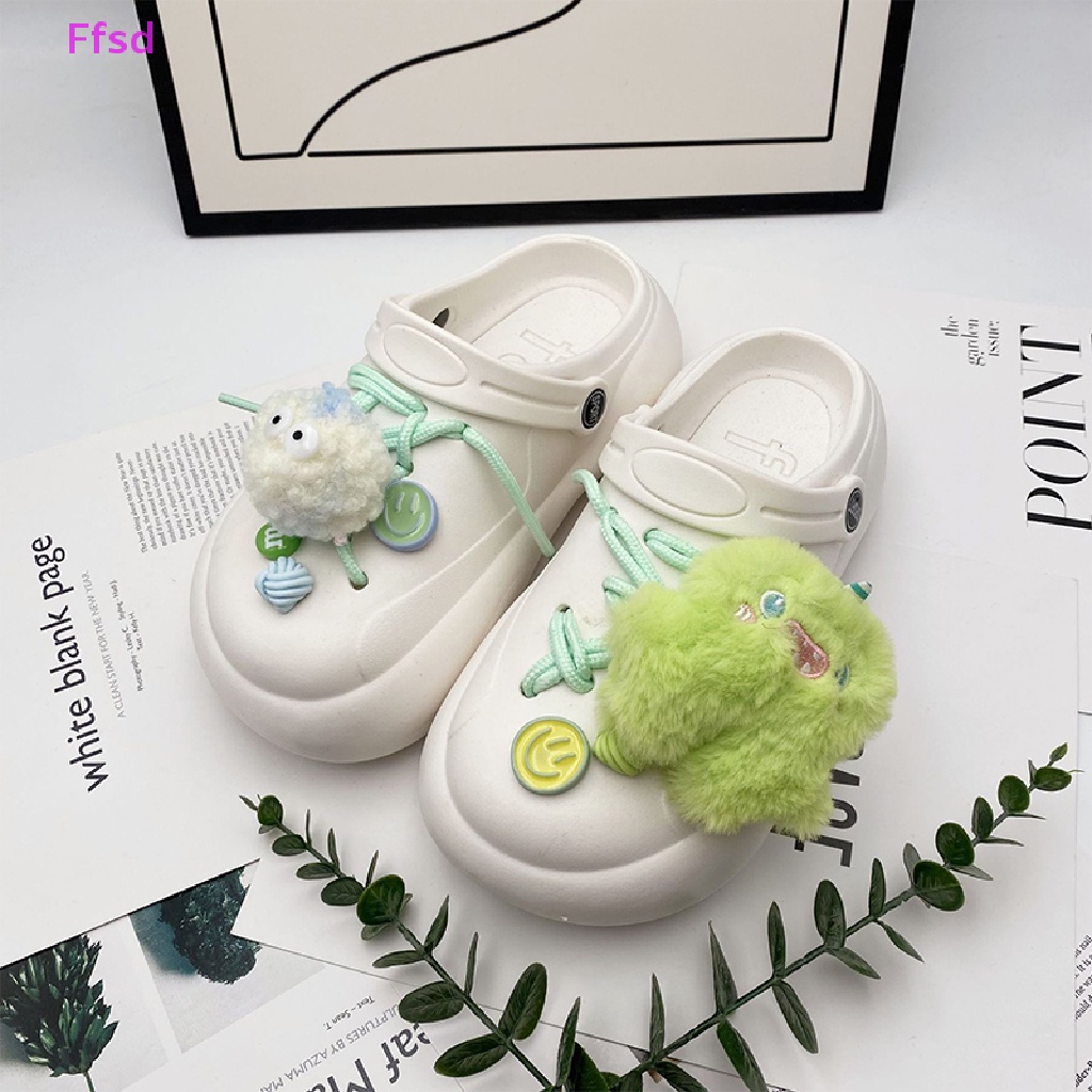 {Ffsd} Phụ Kiện Trang Trí Giày Đục Lỗ Chéo Hình Quái Vật Hoạt Hình Nhỏ Diy Bán Chạy