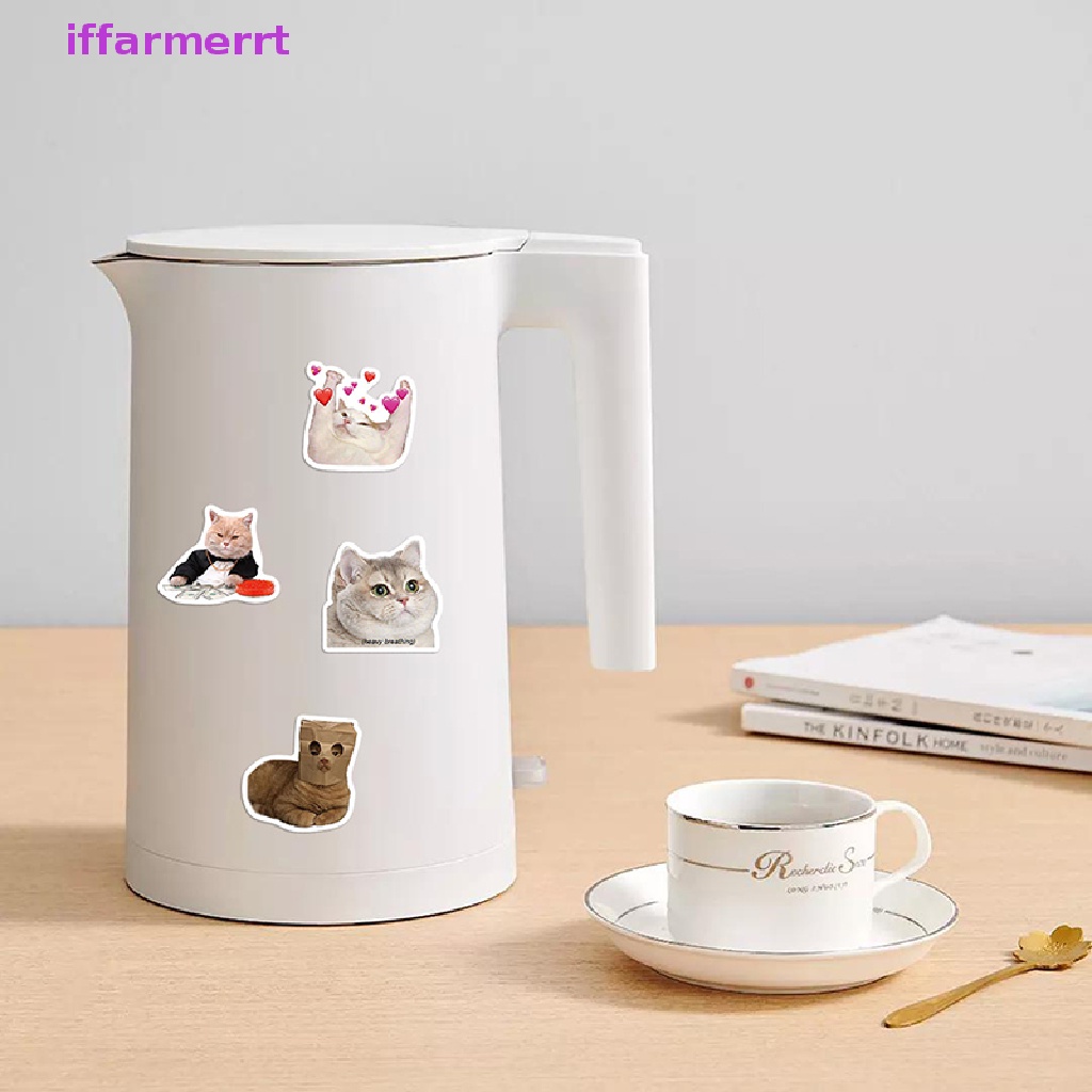 50 Sticker Hình Mèo MEME Trang Trí Sổ Tay Cho Trẻ Em
