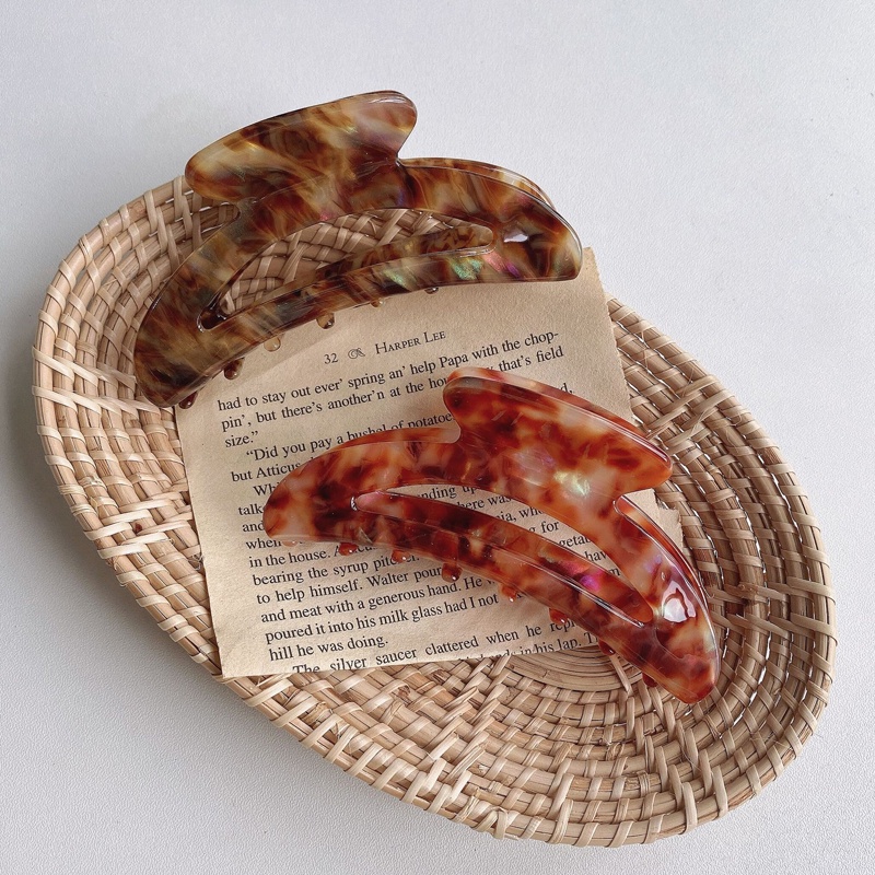 Kẹp Tóc Hình Chữ Nhật / Mặt Trăng / Cá Mập Phong Cách Vintage Cho Nữ