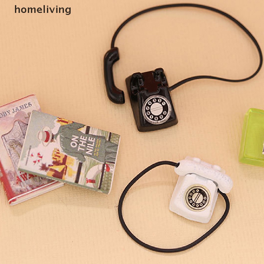 Điện Thoại Bàn Đồ Chơi Mini Phong Cách Cổ Điển Trang Trí Nội Thất Cho Nhà Búp Bê