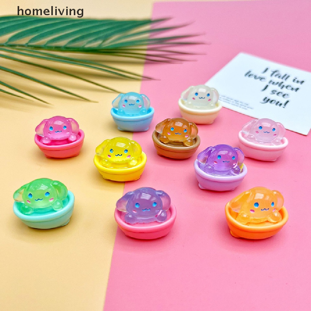 Set 2 Chú Chó Hoạt Hình Bằng Nhựa Resin Dạ Quang Đáng Yêu Sáng Tạo Trang Trí Nội Thất