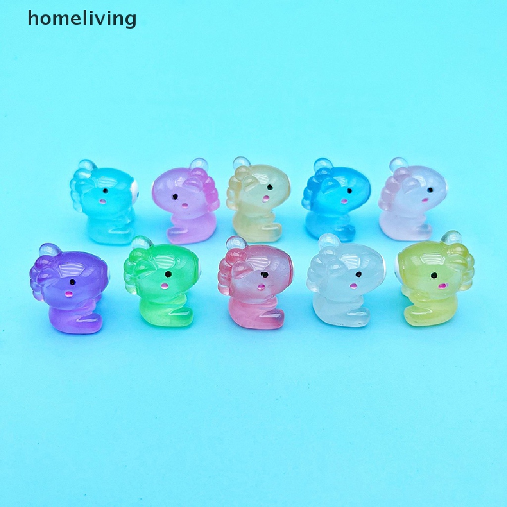 Bộ 2 Tượng Ngựa Hoạt Hình Mini Phát Sáng Trong Bóng Tối Trang Trí Nội Thất