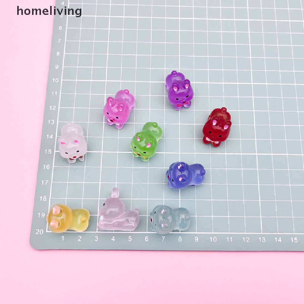 Bộ 2 Mô Hình Thỏ Lumionus Mini Bằng Nhựa Resin Dễ Thương Trang Trí Nhà Cửa / Xe Hơi