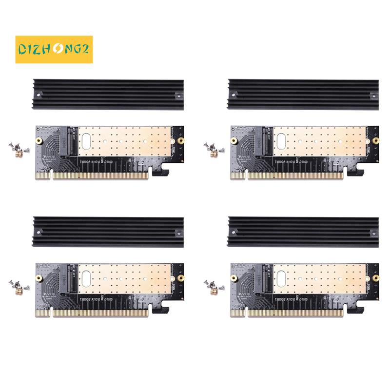 Bộ 4 Thẻ Chuyển Đổi M.2 Nvme Ssd M2 Sang Pcie 3.0 X16 Hỗ Trợ Giao Diện Chìa Khóa Pci Express 3.0 X4 2230-2280 Size