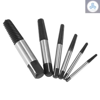 6pcs Broken Bolt Screw Extractor Remover Set Easy Out Drill Bits Tools Kit 3-22mm